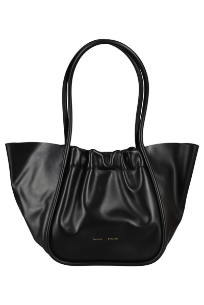 Proenza Schouler Small Ruched Tote Bag In Black