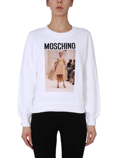 Moschino No Strings Attached Sweatshirt In White