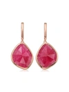 Monica Vinader Siren Nugget Semiprecious Stone Drop Earrings In Pink