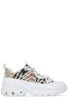 Burberry Arthur Check Canvas Sneakers In Brown