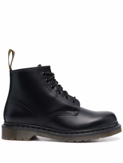 Dr. Martens 101 Exposed Steel Toe Leather Ankle Boots In Black