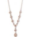 Givenchy 16" Crystal Y-neck Necklace In Rose Gold