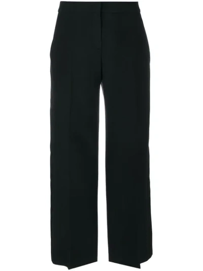 Alexander Mcqueen Wide-leg Lightweight Wool-silk Pants In Black