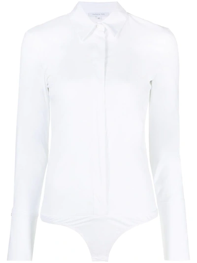 Patrizia Pepe Tech Fabric Body Shirt In White