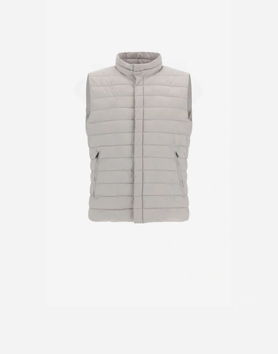 Herno Lo Smanicato Padded Vest In Beige In Light Beige