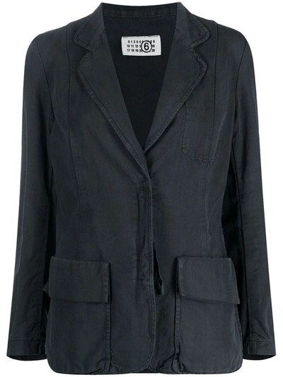 Pre-owned Maison Margiela 1990s Single-breasted Blazer In Blue