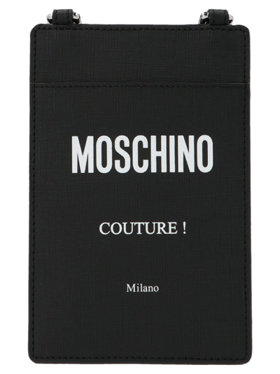 Moschino Mens Black Pvc Document Holder