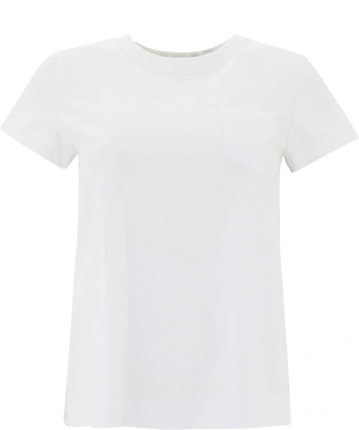 Sacai Breast Pocket T-shirt In White