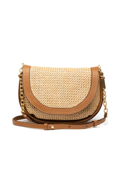 Gianni Chiarini Diana Crossbody Bag In Camel And Beige