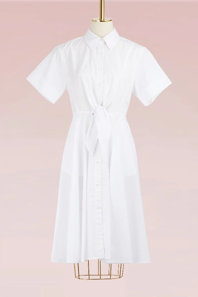 Diane Von Furstenberg Cotton Shirt Dress In White