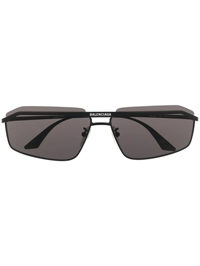 Balenciaga Hybrid D-frame Sunglasses In Black
