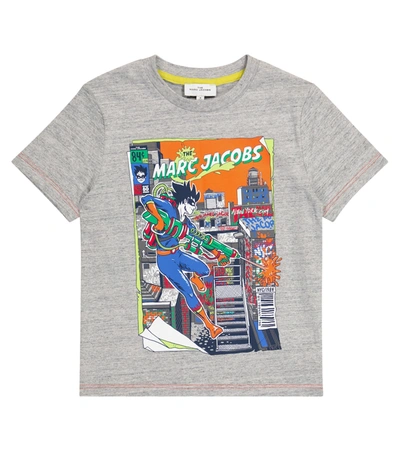 Marc Jacobs Kids' Graphic-print Cotton T-shirt In Grey