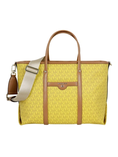 Michael Kors Beck Medium Tote In Yellow In Honey