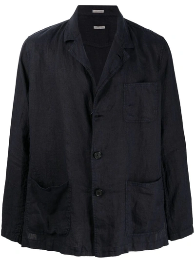 Massimo Alba Men's Florida Linen Patch-pocket Jacket In Blue