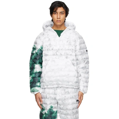 Nike White Stüssy Edition Insulated Nrg Hoodie In White,gorge Green