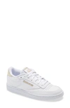 Reebok Club C 85 Sneaker In White/ Gold/ White