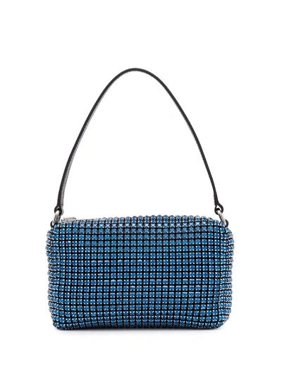Alexander Wang Heiress Crystal-embellished Pouch Bag In Blue