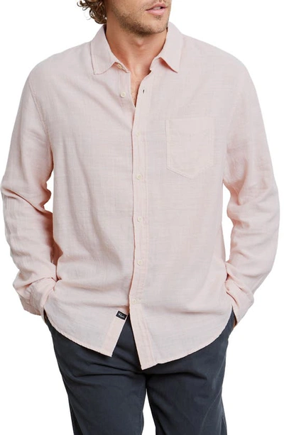 Rails Wyatt Solid Cotton Relaxed Fit Button Down Shirt In Beige