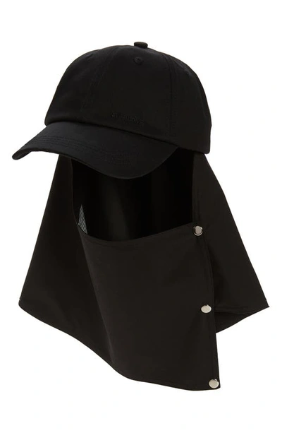 Raf Simons Archive Redux Ss '18 Cap With Removable Flap In Black