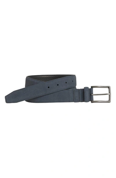 Johnston & Murphy Xc4 Leather Dress Belt In Navy Leather