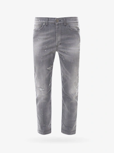 Dondup Recycled Cotton Blend Boyfriend Jeans In Grey