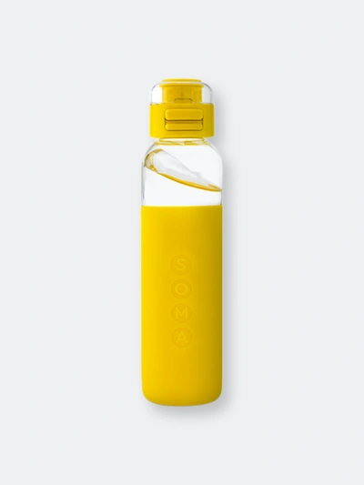 Soma 17-ounce Sport Cap Glass Bottle In Yellow