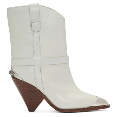 Isabel Marant Off-white Lamsy Boots In Chalk