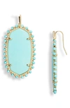 Kendra Scott Danielle Beaded Statement Earring In Gold Light Blue Magenta