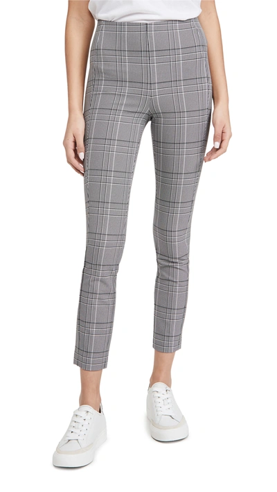 Rag & Bone Simone Check Fitted Ankle Pants In Black Check