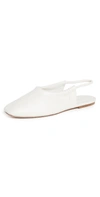 Vince Cadya Slingback Leather Ballerina Flats In Off White