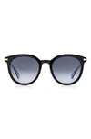 Kate Spade Keesey 53mm Gradient Cat Eye Sunglasses In Black/ Grey Shaded