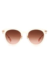 Kate Spade Gradient Brown Oval Ladies Sunglasses Keesey/g/s 035j/m2 53 In Brown,pink