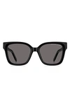 The Marc Jacobs 53mm Square Sunglasses In Blackgrey/gray