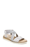 Dr. Scholl's Women's Islander Ankle Strap Sandals Women's Shoes In Soft Grey Snake