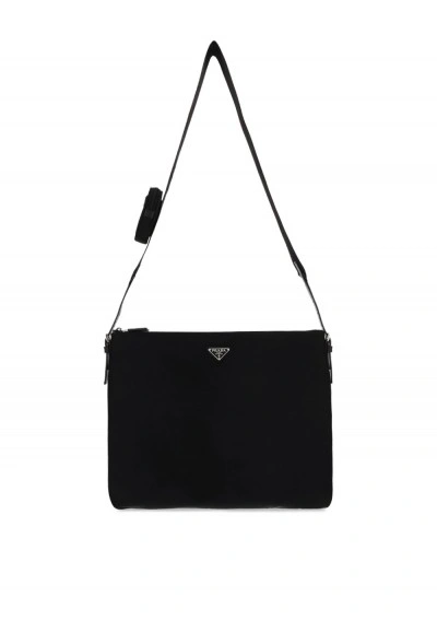 Prada Large Shoulder Bag With Pouch In Nero (black)