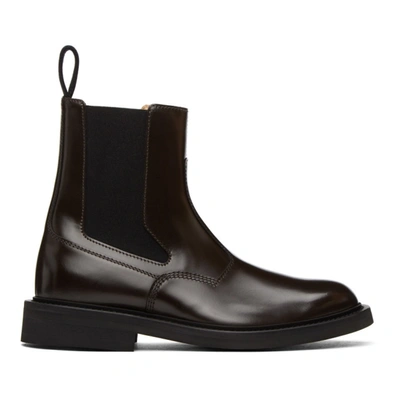 Bottega Veneta Brown Leather Chelsea Boots In 2006 Espres