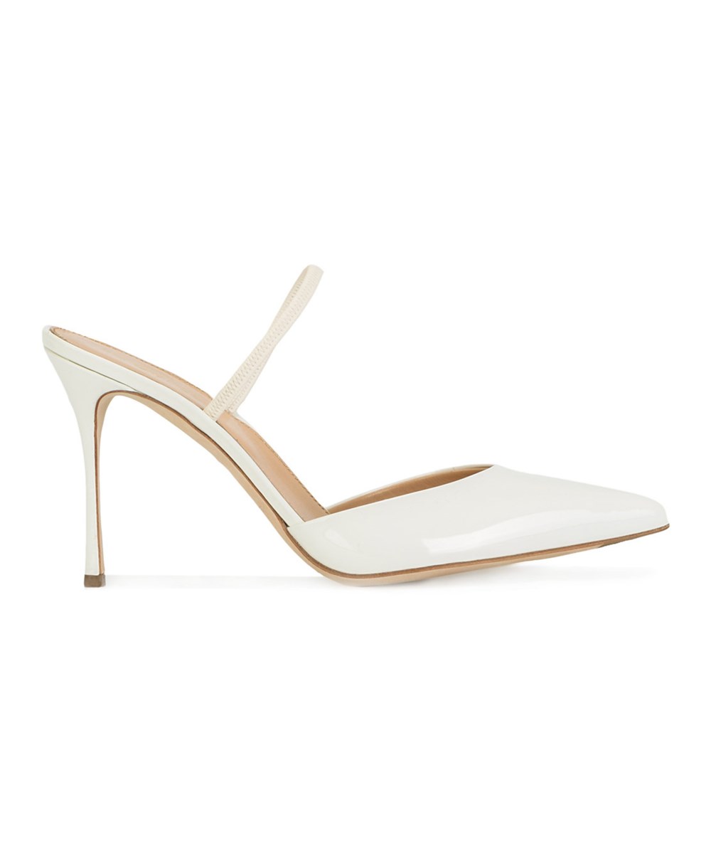 Sergio Rossi Women's White Leather Heels | ModeSens
