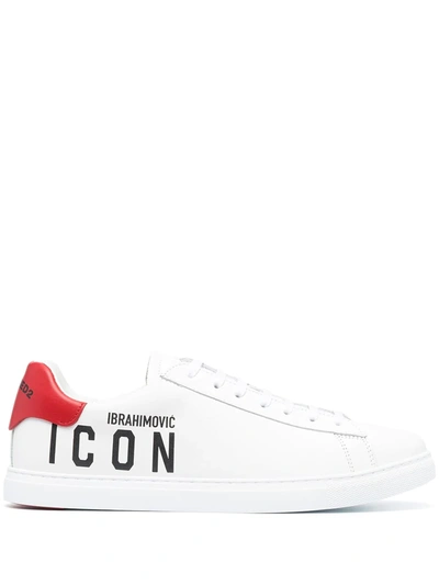 Dsquared2 X Ibrahimović Icon New Tennis Sneakers In White