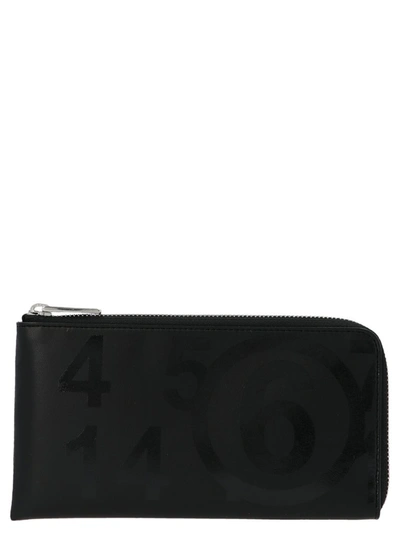 Mm6 Maison Margiela Numbers Printed Wallet In Black
