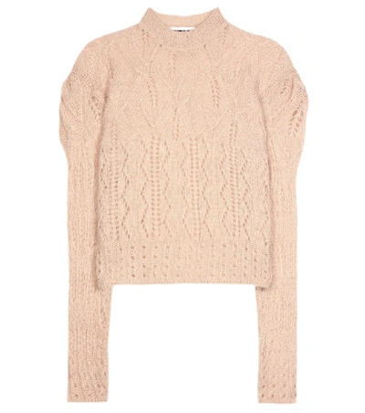 Mcq By Alexander Mcqueen Mohair-blend Knitted Sweater In Beige