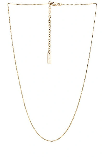 Saint Laurent Thin Gourmette Chain Necklace In Light Gold