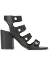 Senso Stella Leather Heeled Sandals In Black