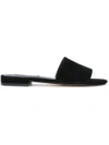 Senso Zulu Suede Slide Sandals In Black