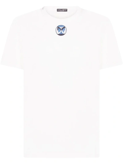 Dolce & Gabbana Men's Cotton Crewneck T-shirt In White