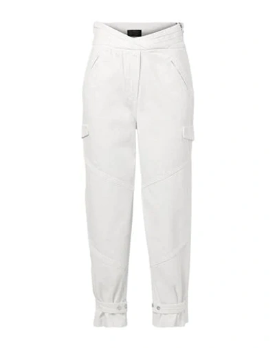 Rta Dexter Belted Straight-leg Jeans In White
