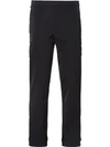 Prada Cropped Techno Stretch Trousers In Black