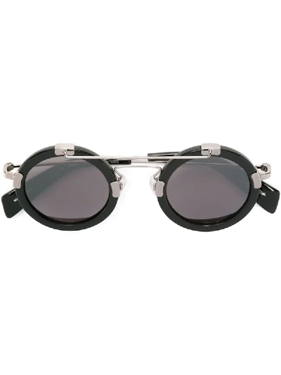 Yohji Yamamoto Round Frame Sunglasses In Black