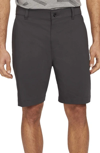 Nike Dri-fit Uv Flat Front Chino Golf Shorts In Grey