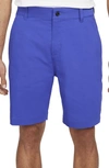 Nike Dri-fit Uv Flat Front Chino Golf Shorts In Lapis