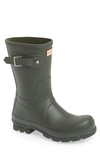 Hunter Original Short Waterproof Rain Boots In Dark Olive